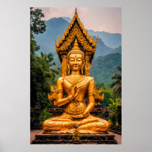 Goldener Dhamma in den nördlichen Hügeln Poster