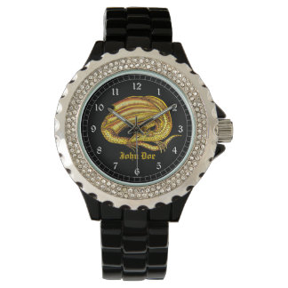 Goldener Drache Armbanduhr