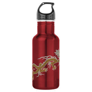 Goldener Drache der buddhistischen Liberty-Flasche Edelstahlflasche