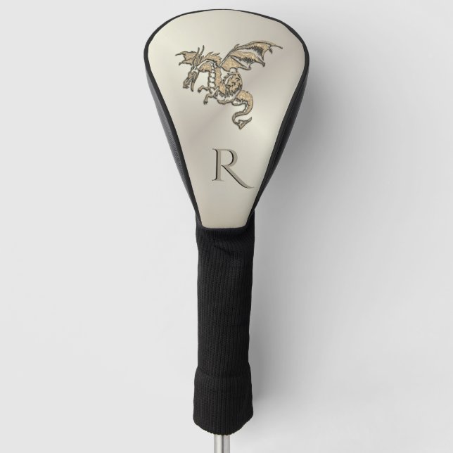 Goldener Drache Golf Headcover (Vorderseite)