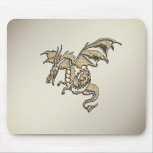 Goldener Drache Mousepad