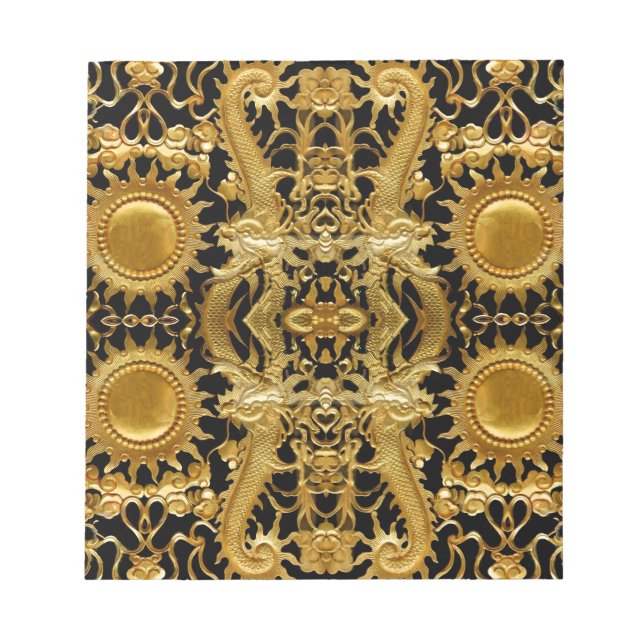 Goldener Drache Notizblock (Vorderseite)