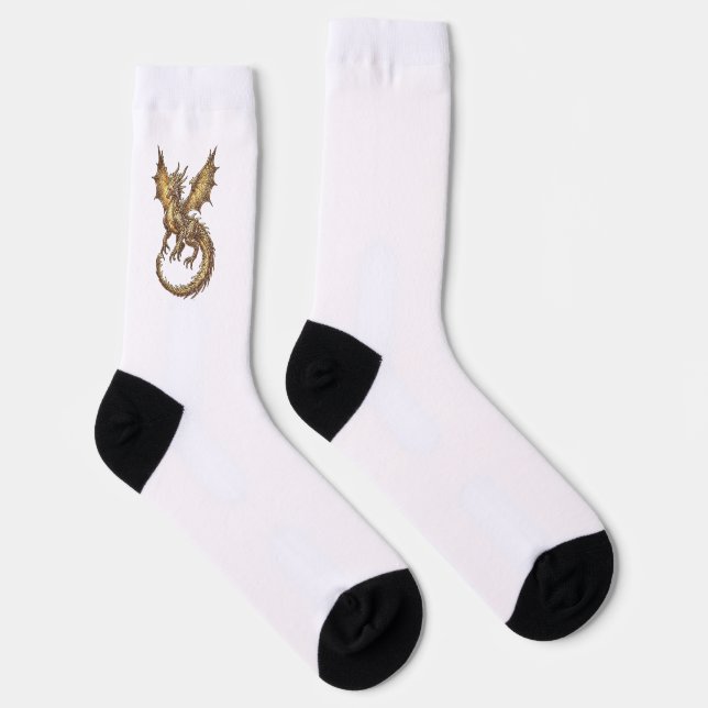 Goldener Drache  Socken (Rechts)