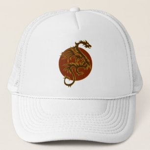 Goldener Drache Sonne Truckerkappe