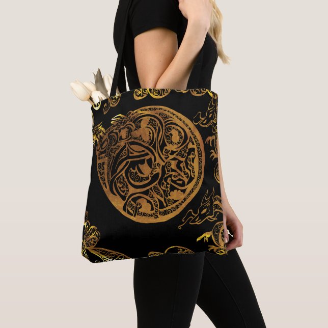 Goldener Drache Tasche (Von Nahem)
