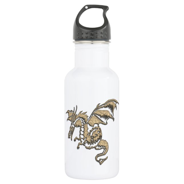 Goldener Drache Trinkflasche (Vorderseite)