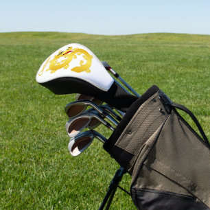 Goldener Drachen Design Golf Headcover