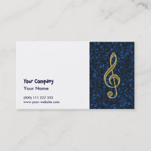 Goldener dreifacher Clef Visitenkarte