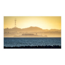Goldener Dunst über Alcatraz – San Francisco Druck