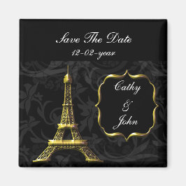 Goldener Eiffelturm Französische Hochzeit Retten S Magnet