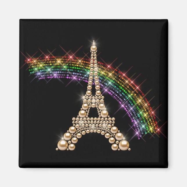 Goldener Eiffelturm Magnet (Vorne)
