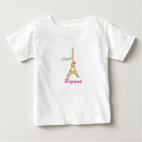 Goldener Eiffelturm Paris & Rosa Rose Custom