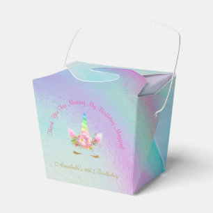 Goldener Einhorn-Regenbogen danken, die Ihnen, Geschenkschachtel