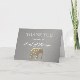 Goldener Elefant Danke, dass du meine Trauzeugin b Karte