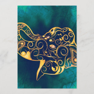 Goldener Elefant Einladung
