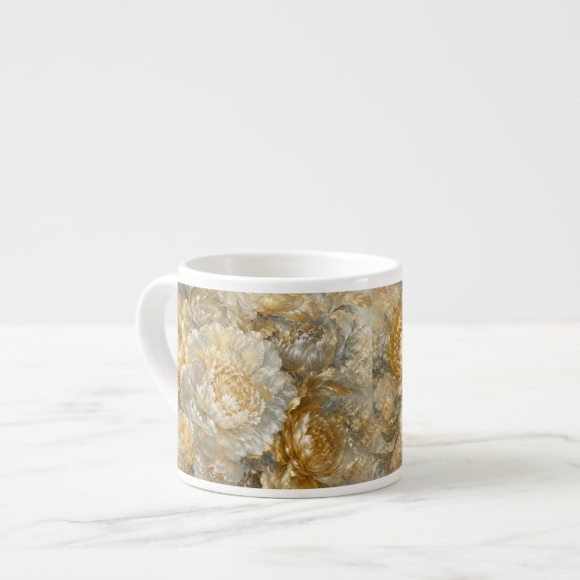 Goldener Elfenbeingarten Espressotasse (Vorderseite Links)