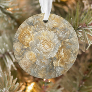 Goldener Elfenbeingarten Ornament