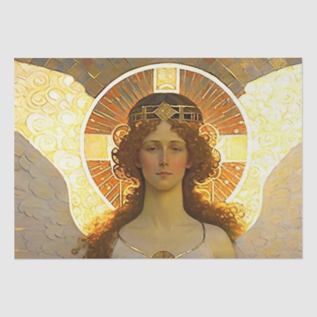 Goldener Engel Geist des Abends Seidenpapier (Vorderseite)