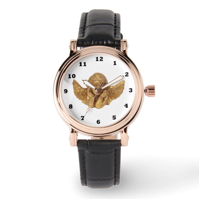 Goldener Engel Schöne Armbanduhr (Vorderseite)