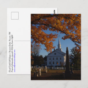 Goldener Fall Aussicht auf die Kirche vom Friedhof Postkarte