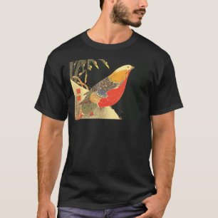 Goldener Fasan im Schnee Ito Jakuchu Vintag T-Shirt
