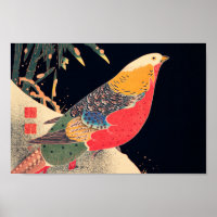 Goldener Fasan im Schnee von Ito Jakuchu