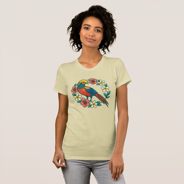 goldener Fasan T-Shirt (Vorne ganz)