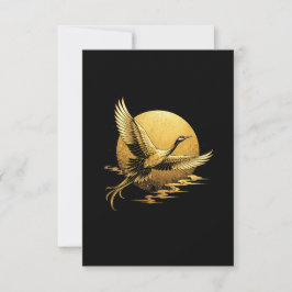 Goldener Flug Dankeskarte