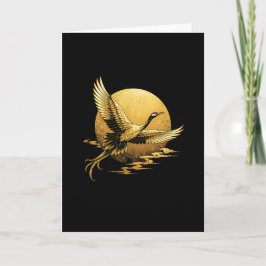 Goldener Flug Feiertagskarte