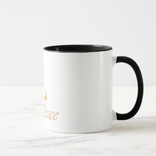 Goldener Frieden mit arabischer Kalligraphie Tasse