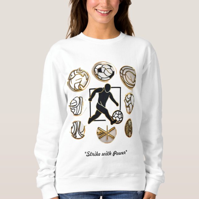 "Goldener Fußballrausch" Sweatshirt (Vorderseite)