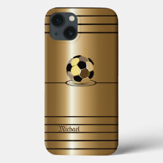 Goldener Fußballstil iPhone 13 Hülle