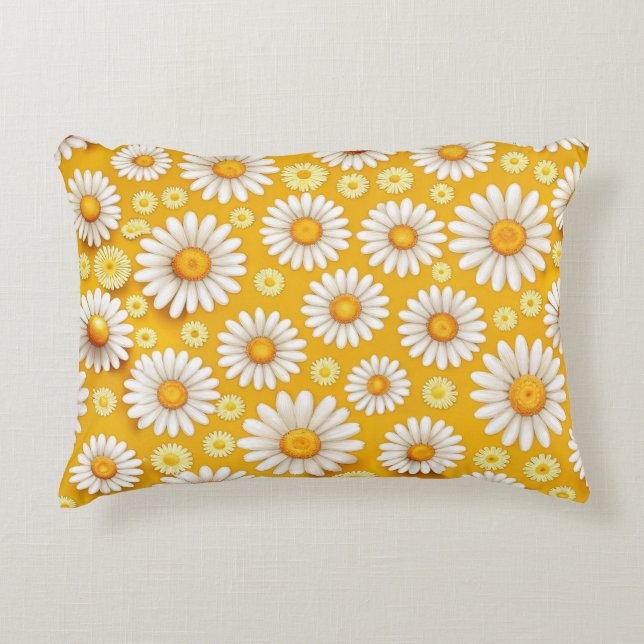 Goldener Gartendaisy Dekokissen (Vorderseite)