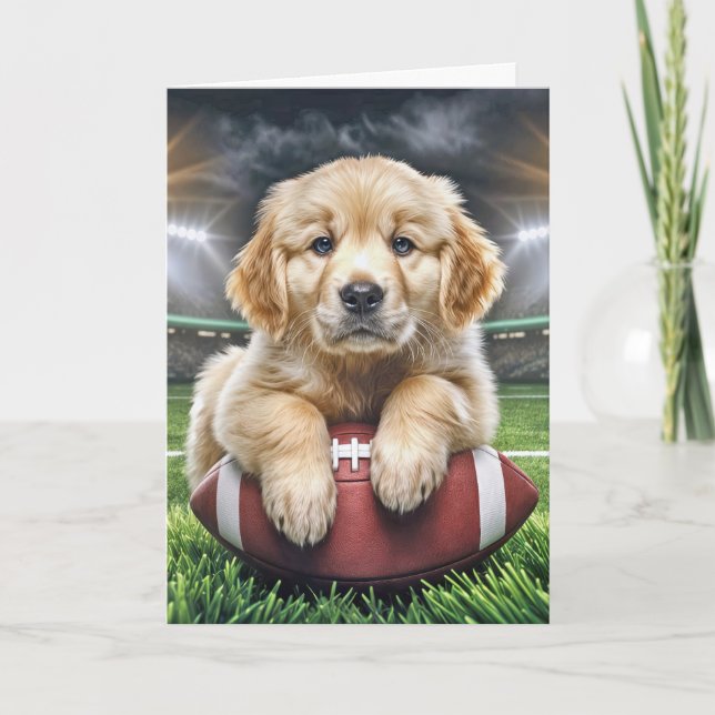 Goldener Geburtstag auf Fußball Karte (Vorderseite)