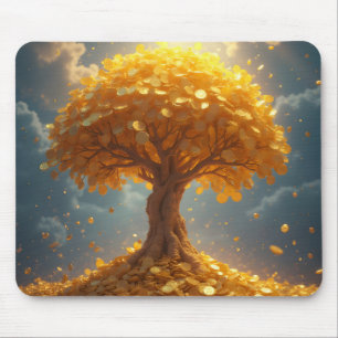 goldener Geldbaum Goldmünzen Mousepad