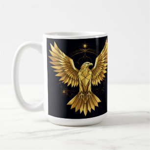 Goldener geometrischer Adler Kaffeetasse