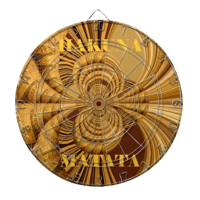 Goldener Giraffe Kunst Druck Dartscheibe (vorne)