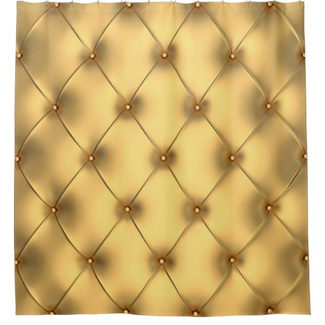 Goldener Glamour: Luxuriöse Inneneinrichtung. Duschvorhang (Vorderseite)