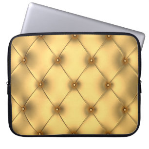 Goldener Glamour: Luxuriöse Inneneinrichtung. Laptopschutzhülle