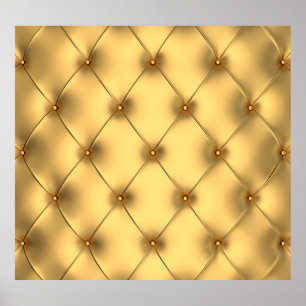 Goldener Glamour: Luxuriöse Inneneinrichtung. Poster