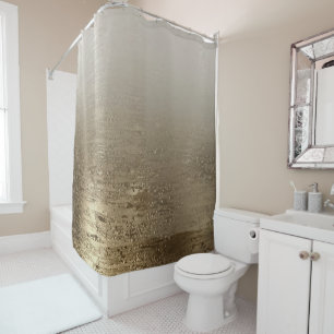 Goldener Glamour Vergoldete Pinsel Moderne Eleganz Duschvorhang
