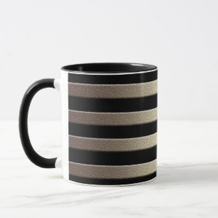 Goldener Glitter-Gradient gestreifte Linien Streif Tasse