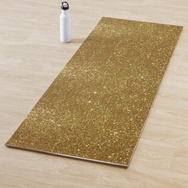 Goldener Glitzer - Digitaldruck Yogamatte (Beispiel)
