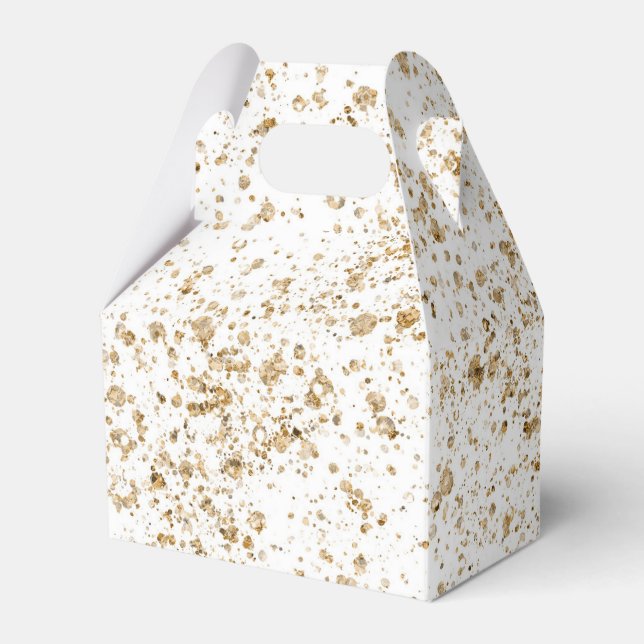 Goldener Glitzer, elegant und wunderschön Geschenkschachtel (Vorderseite)