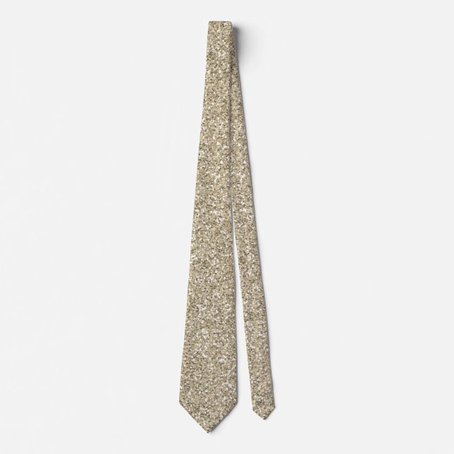 Goldener Glitzer Eleganter Luxus Chic Formale Bese Krawatte (Vorderseite)