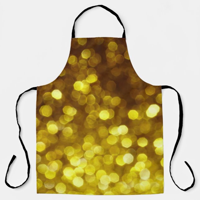 Goldener Glitzer: Festliche Weihnachtsstruktur. Schürze (Vorderseite)