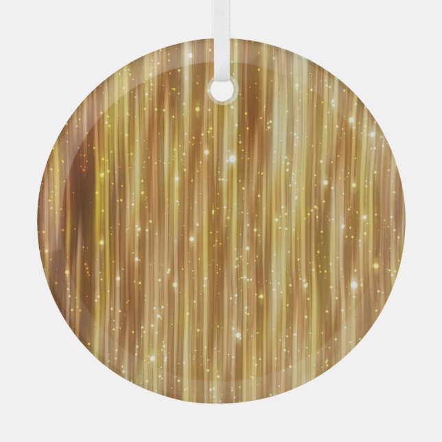 Goldener Glitzer: Heller Abstrakter Hintergrund. Ornament Aus Glas (Vorderseite)