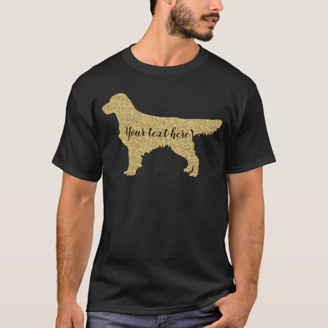 Goldener Glitzer | Ihr Text hier T-Shirt (Vorderseite)