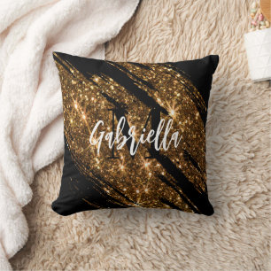 Goldener Glitzer Kissen