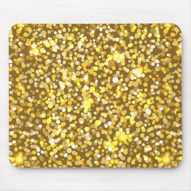 Goldener Glitzer Mousepad (Vorne)